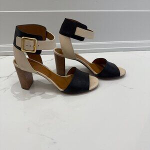 Chloe block colour open toe sandals